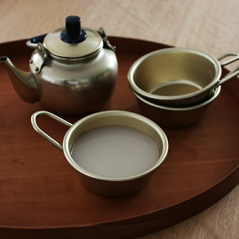 シェラカップ 直火 アルマイト キャンプ アウトドア 調理器具 ゴールド シルバー まつのや 松野屋 アルマイト手付きマッコリコップ 11cm | ブランド登録なし | 01