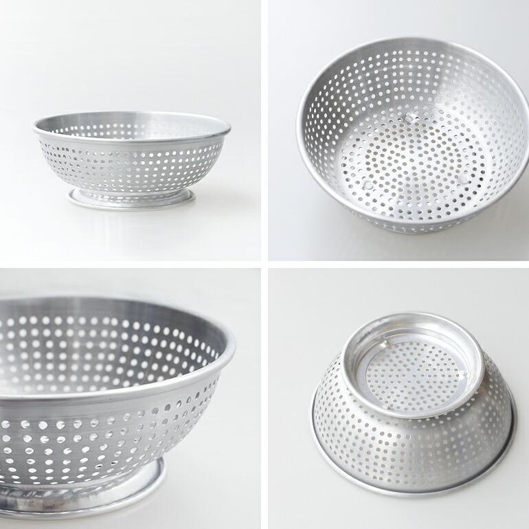 ざる ザル ボウル 蒸し器 高台 穴あき パンチング 調理道具 レトロ