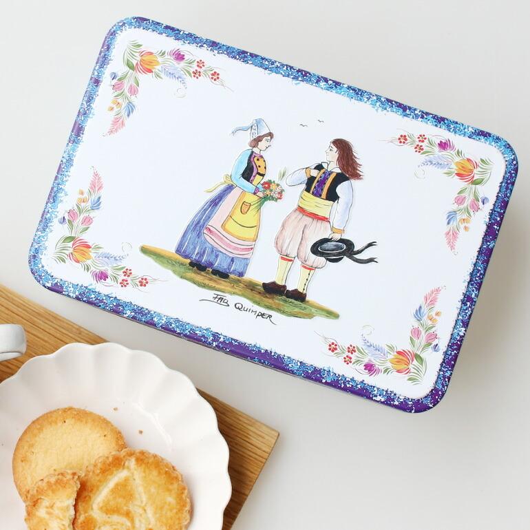 クッキー缶 2種 薄焼きガレット 厚焼きパレット バター風味 350g フランス産 la trinitaine ラ トリニテーヌ フルール　缶クッキー | la trinitaine