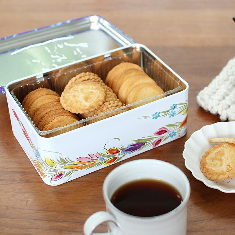 クッキー缶 2種 薄焼きガレット 厚焼きパレット バター風味 350g フランス産 la trinitaine ラ トリニテーヌ フルール　缶クッキー | la trinitaine | 03
