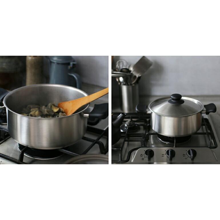 鍋 両手鍋 おしゃれ 22cm 浅型 ステンレス 柳宗理 | 柳宗理 | 04