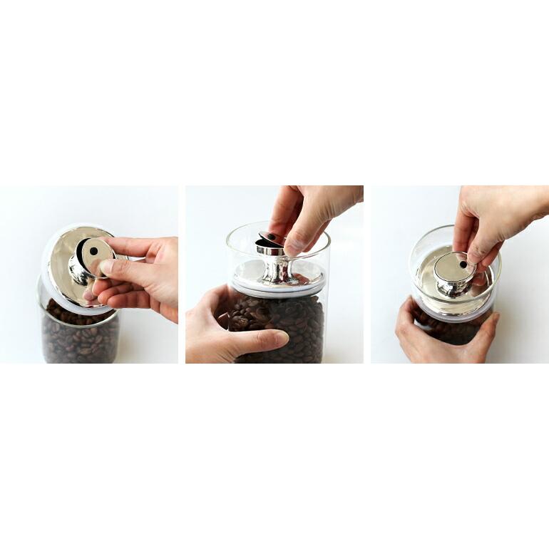 保存容器 キャニスター ガラス 密封 おしゃれ エアリデューサー スリム M | ブランド登録なし | 03