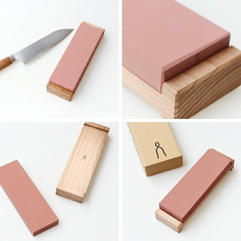 砥石 赤 包丁砥ぎ 砥石台付 中砥石 中研ぎ 家庭用 基本 セット 説明書 新潟県三条市 タダフサ | 中川政七商店 | 02