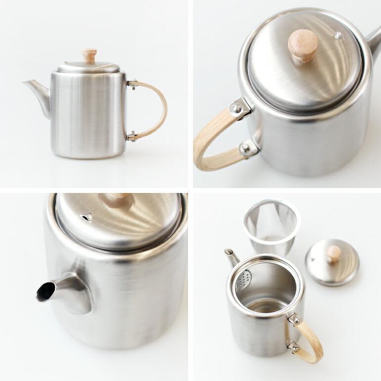 急須 ティーポット ステンレス 小さめ ティータイム ストレートポット 工房アイザワ | 工房アイザワ | 02