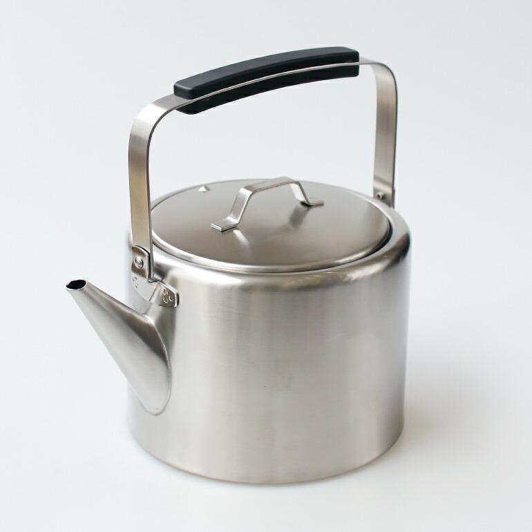 ケトル ポット やかん ストレート おしゃれ ステンレス 2L 日本製 シンプル ブラックピーマン 工房アイザワ | 工房アイザワ