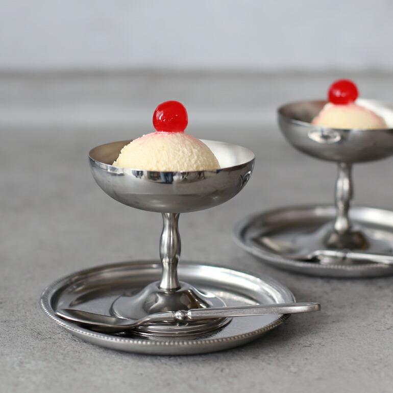 アイスクリーム カップ デザートカップ ステンレス イタリア製 業務用食器 喫茶店 MOTTA モッタ | ブランド登録なし