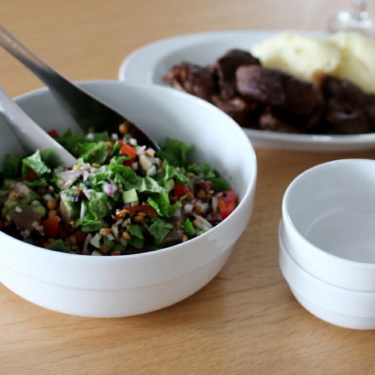 深皿 磁器 ホワイト スタッキング 750ml シンプル イタリア製 業務用食器 サタルニア 食器 ボウル スタックボウル 15 cm | Saturnia | 04