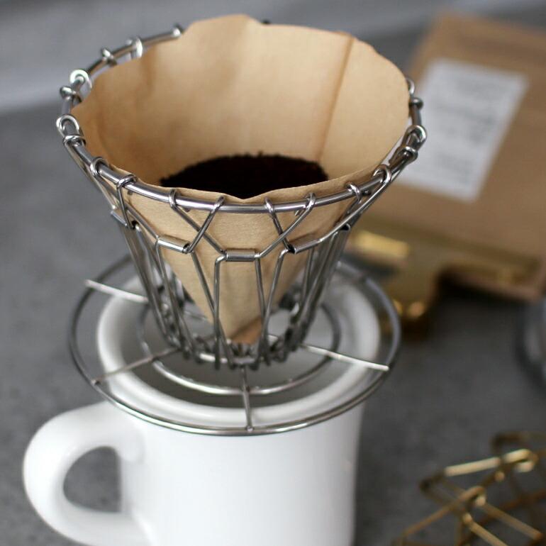 コーヒードリッパー 折りたたみ アウトドア キャンプ ステンレス シルバー キッカーランド KIKKERLAND Collapsible Coffee Dripper | KIKKERLAND