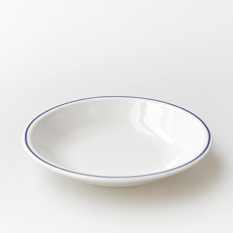 食器 ローマブルーライン パスタボウル 21cm 深皿 磁器 ホワイト シンプル イタリア製 業務用食器 サタルニア Saturnia | Saturnia