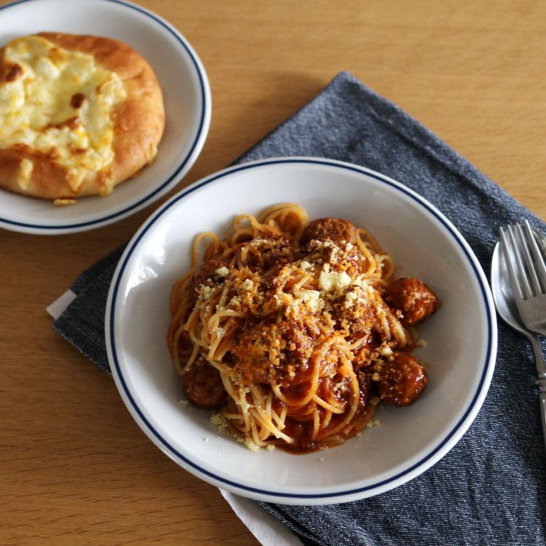 食器 ローマブルーライン パスタボウル 21cm 深皿 磁器 ホワイト シンプル イタリア製 業務用食器 サタルニア Saturnia | Saturnia | 01