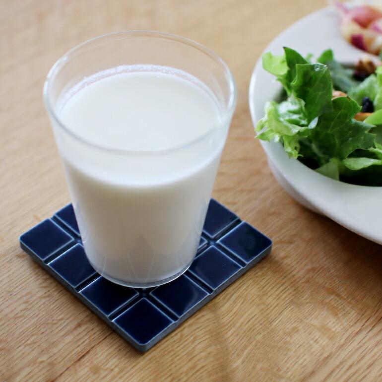 コースター タイル 磁器 四角 スクエア 水はけ 清潔感 くっつかない シンプル 中川政七商店 THE ザ THE COASTER GRAY NAVY | THE | 06