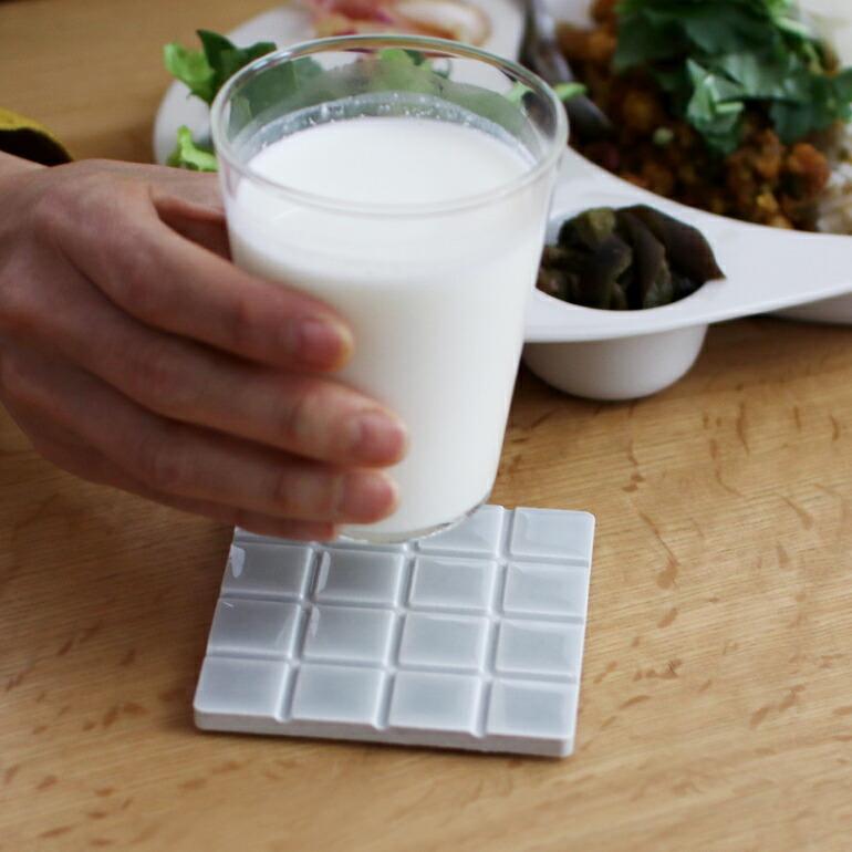 コースター タイル 磁器 四角 スクエア 水はけ 清潔感 くっつかない シンプル 中川政七商店 THE ザ THE COASTER GRAY NAVY | THE | 07