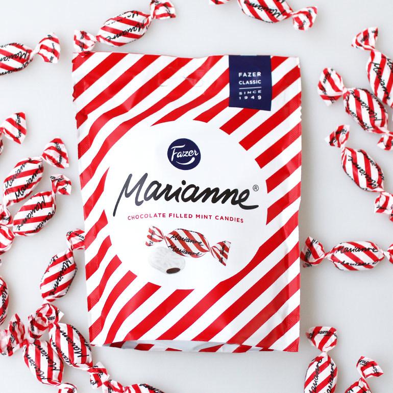 ミントチョコ キャンディー 飴 チョコレート菓子 チョコミント バレンタイン プレゼント 贈り物 輸入菓子 Fazer ファッツエル マリアンヌキャンディ | ブランド登録なし
