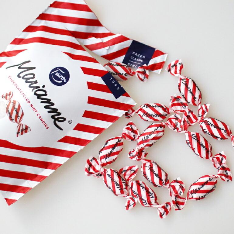 ミントチョコ キャンディー 飴 チョコレート菓子 チョコミント バレンタイン プレゼント 贈り物 輸入菓子 Fazer ファッツエル マリアンヌキャンディ | ブランド登録なし | 01