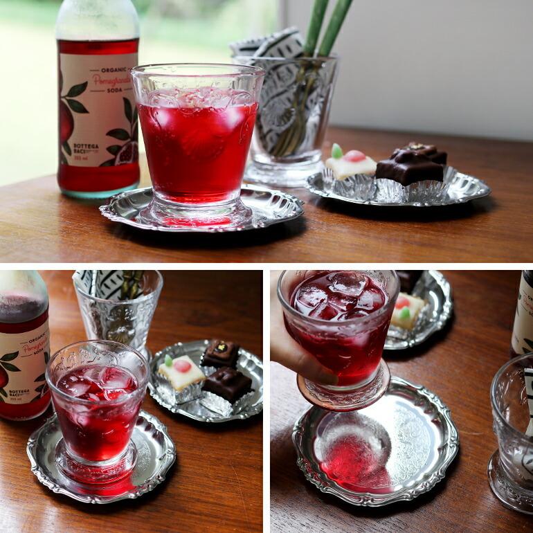 平皿 菓子皿 ラウンドプレート コースター トレイ ステンレス φ13cm イタリア 業務用食器 MOTTA モッタ バロック ダマシン ソーサー | ブランド登録なし | 04