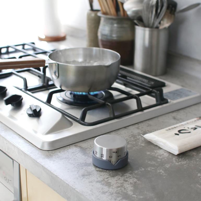 キッチンタイマー アナログ ダイヤル式 最大60分 ステンレス シンプル ドイツ TFA Analogue kitchen timer | TFA Dostmann | 03