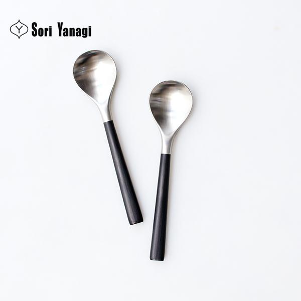 ティースプーン デザートスプーン おしゃれ スプーン 小 柳宗理 黒柄カトラリー | 柳宗理