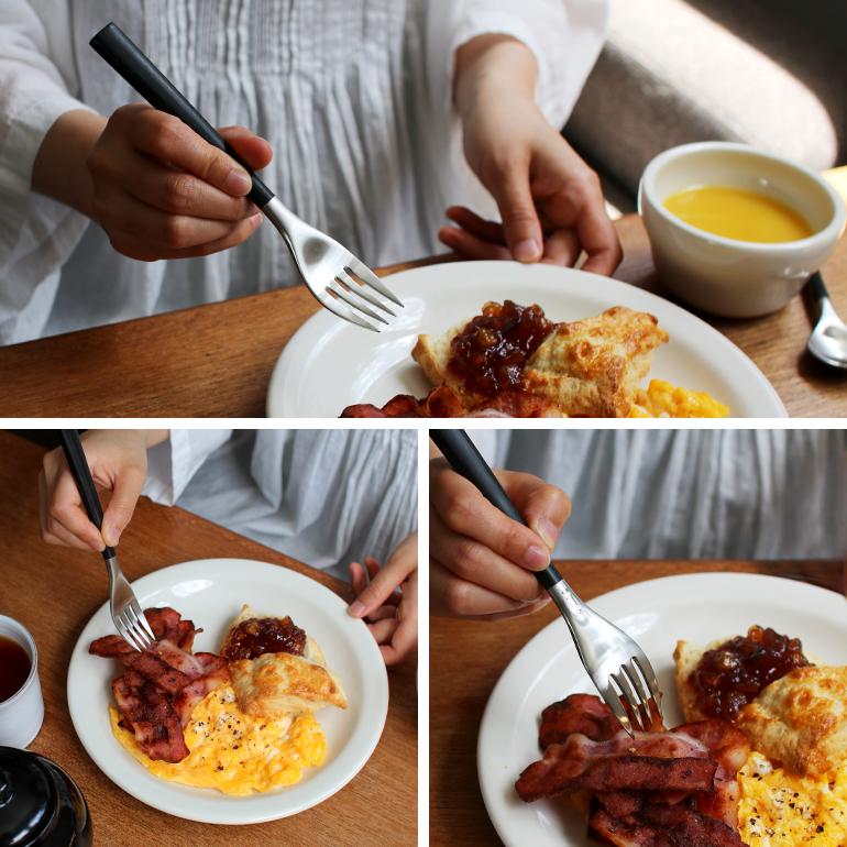 フォーク サラダ おしゃれ ステンレス 柳宗理 黒柄カトラリー | 柳宗理 | 04