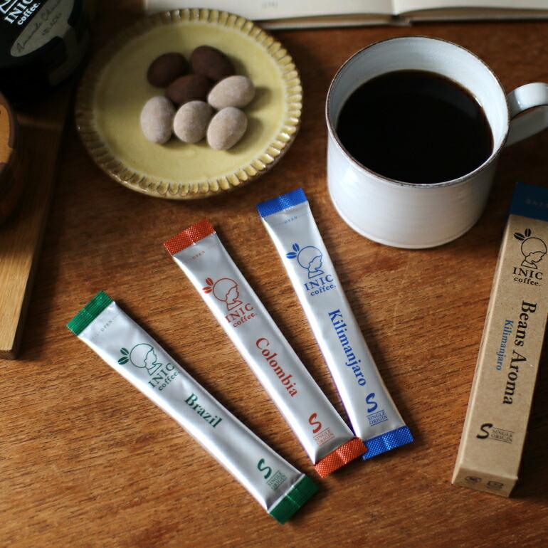 スティックコーヒー ドリップパウダー 粉 インスタント 3本入り INIC coffee イニックコーヒー ビーンズアロマ コロンビア キリマンジャロ ブラジル | INIC coffee | 06