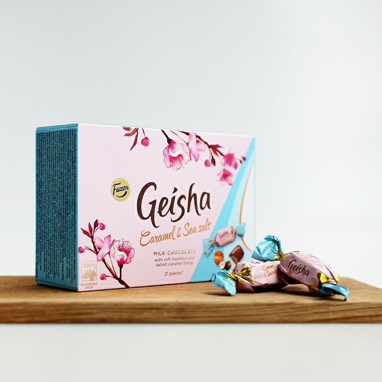 チョコレート 菓子 ミルクチョコ 塩キャラメル 21個 フィンランド バレンタイン プレゼント 贈り物 ファッツエル ゲイシャ キャラメルシーソルトチョコレート | ブランド登録なし