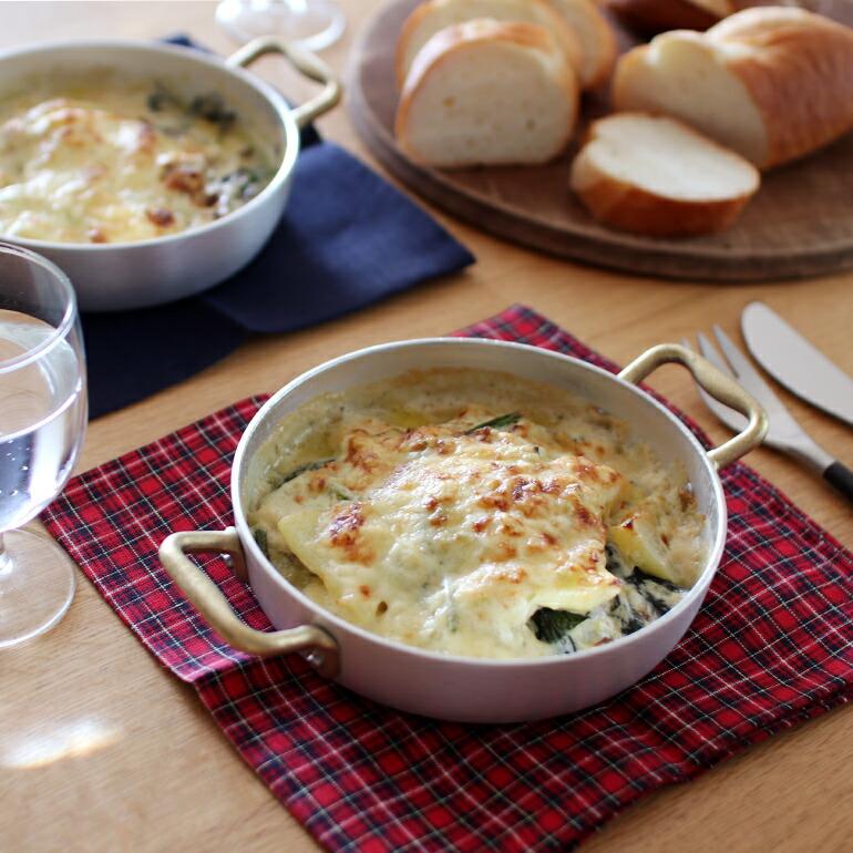 ローストパン 丸皿 深皿 直径16cm 600ml アルミ製 直火 オーブン アウトドア キャンプ イタリア オティネッティ ローストパン | ブランド登録なし | 01