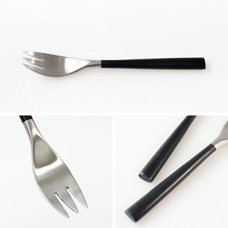 デザートフォーク フォーク カトラリー おしゃれ ステンレス 柳宗理 黒柄カトラリー | 柳宗理 | 03