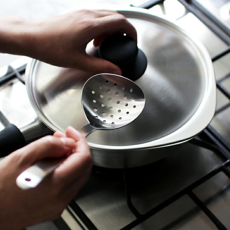 お玉 レードル 穴あき おしゃれ 日本製 ステンレス 柳宗理 | 柳宗理 | 07