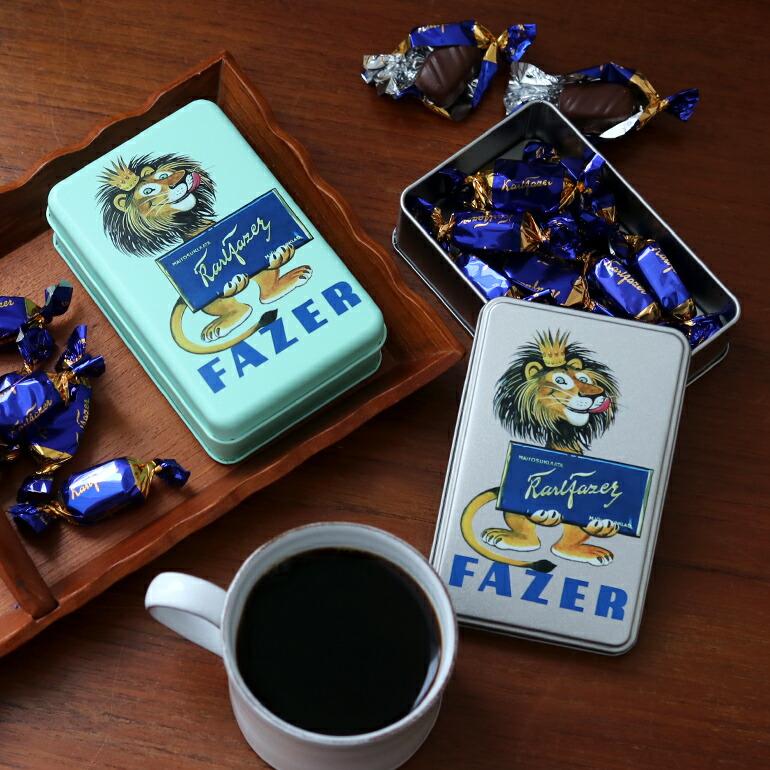 チョコレート菓子 ミルクチョコ 缶入り フィンランド バレンタイン プレゼント 贈り物 輸入菓子 Fazer ファッツェル レトロ缶 ライオン | ブランド登録なし | 03