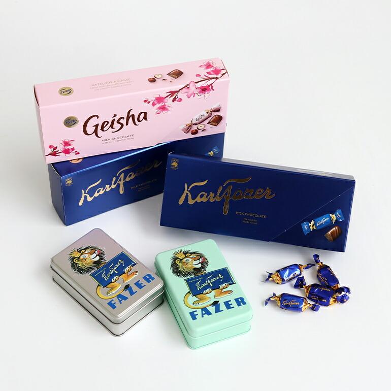 チョコレート菓子 ミルクチョコ 缶入り フィンランド バレンタイン プレゼント 贈り物 輸入菓子 Fazer ファッツェル レトロ缶 ライオン | ブランド登録なし | 08