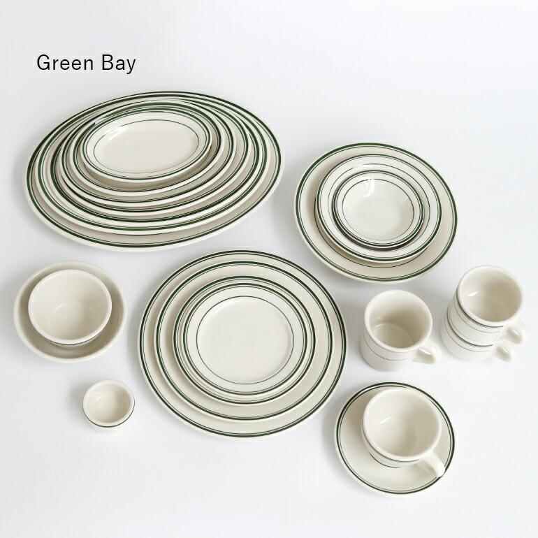食器 アメリカ 平皿 パン プレート 16cm ダイナー ウェア 業務用 Tuxton タクストン Green Bay Bread Plate ライン 磁器 | ブランド登録なし | 07