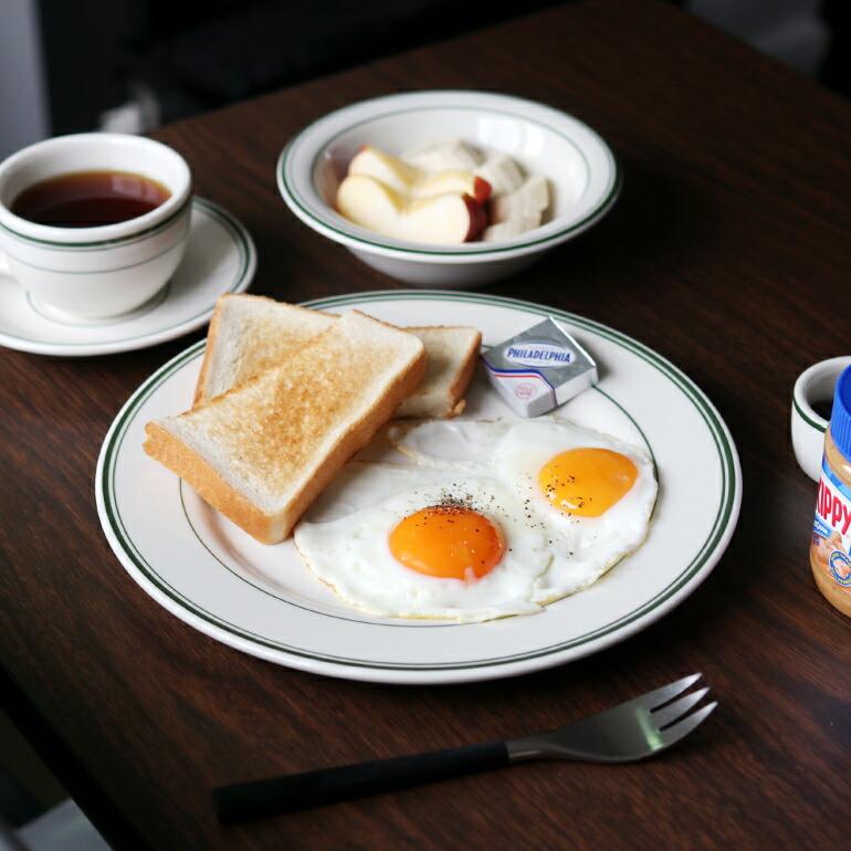 食器 アメリカ 平皿 ディナー プレート 27cm ダイナー ウェア 業務用 Tuxton タクストン Green Bay Dinner Plate ライン 磁器 | ブランド登録なし | 04