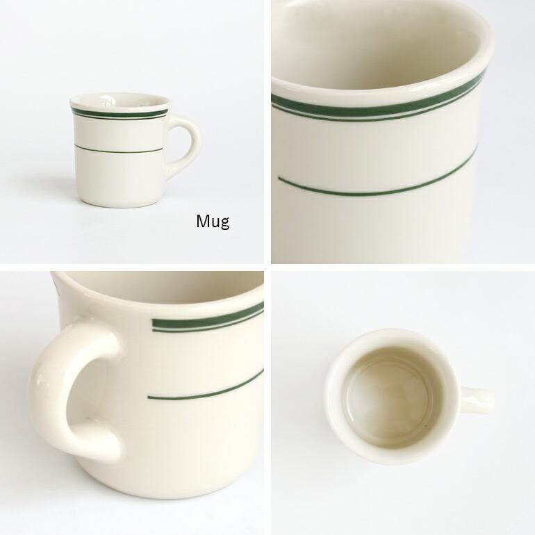 食器 アメリカ マグ カップ 260ml ダイナー ウェア 業務用 Tuxton タクストン Green Bay Mug ライン 磁器 | ブランド登録なし | 01