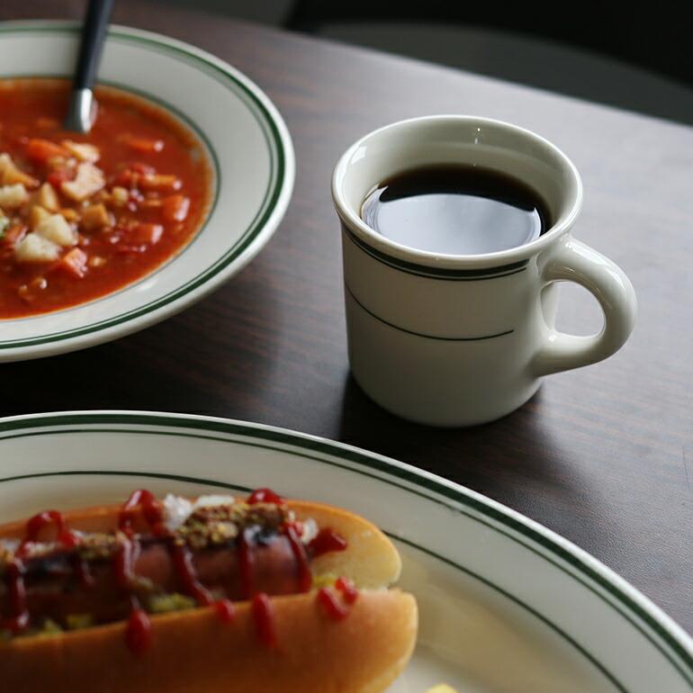 食器 アメリカ マグ カップ 260ml ダイナー ウェア 業務用 Tuxton タクストン Green Bay Mug ライン 磁器 | ブランド登録なし | 02