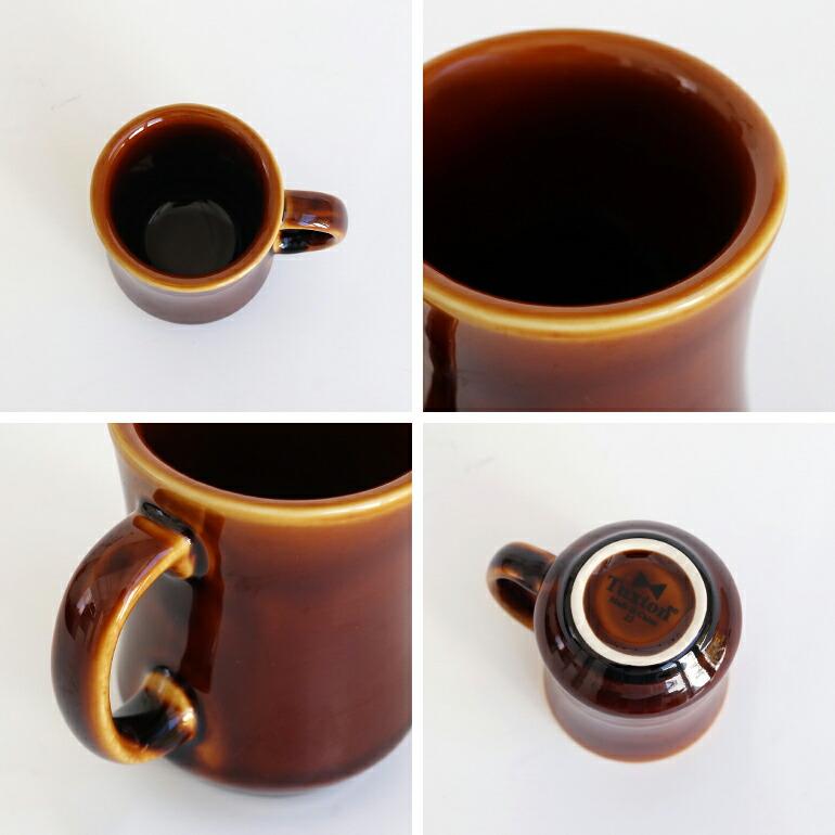 食器 アメリカ マグ カップ 260ml ブラウン ダイナー ウェア 業務用 Tuxton タクストン Dark Caramel Diner Mug 磁器 | ブランド登録なし | 01