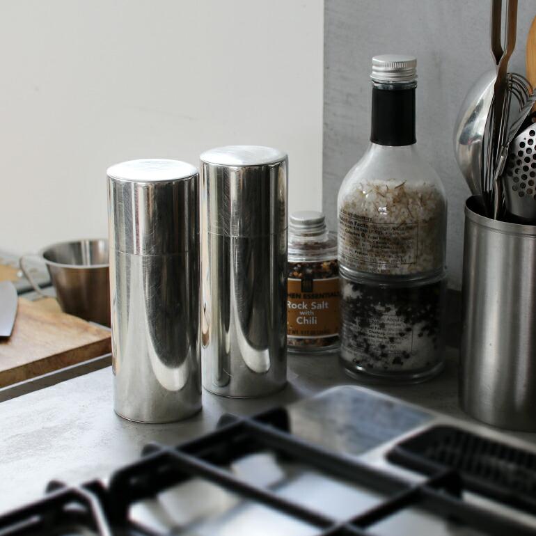 ブリキ缶 小物入れ 茶筒 ティー缶 コーヒー缶 シルバー 整理 収納 インテリア 日本製 職人手作り SyuRo シュロ 丸缶 細長 | SyuRo | 05