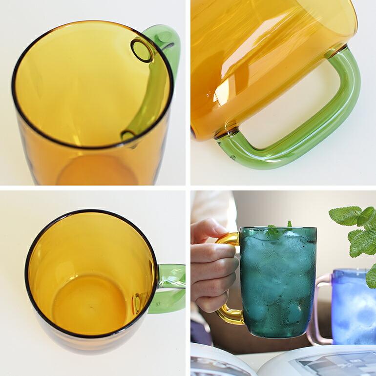 マグカップ 大きい 大容量 ガラス おしゃれ ツートン  amabro アマブロ 耐熱 食洗機 電子レンジ対応 GRIP MUG | amabro | 06