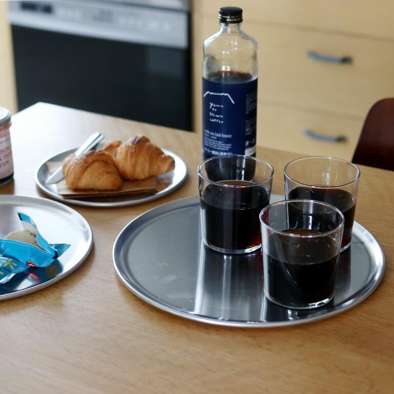 トレイ アルミ 円形 シンプル シルバー PUEBCO プエブコ ALUMINIUM ROUND TRAY Φ12" 30cm  食器 お盆 アクセサリー ディスプレイ | PUEBCO | 04