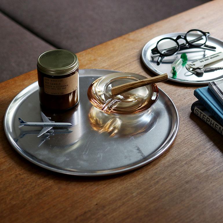 トレイ アルミ 円形 シンプル シルバー PUEBCO プエブコ ALUMINIUM ROUND TRAY Φ12" 30cm  食器 お盆 アクセサリー ディスプレイ | PUEBCO | 05