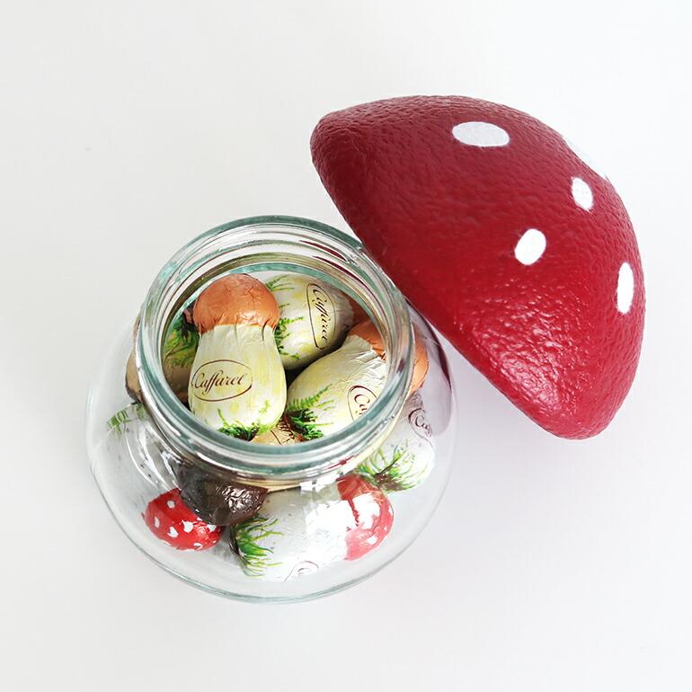 チョコレート ギフト キノコ イタリア ジャンデゥーヤ Caffarel カファレル きのこポット 赤 9粒入り クリスマス バレンタイン | カファレル | 03