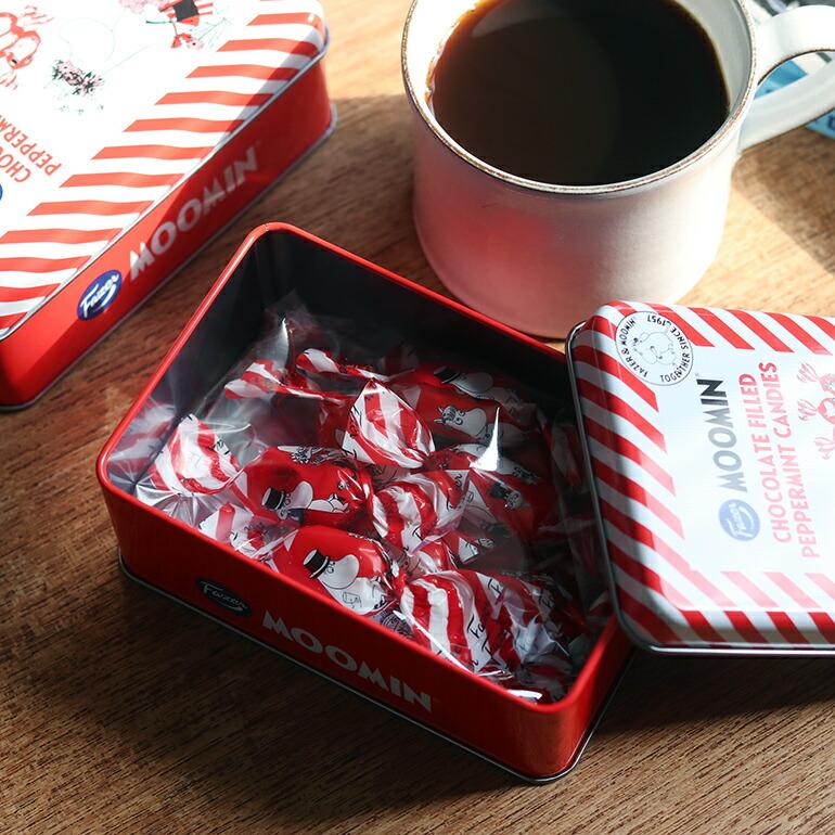 ムーミン チョコミント キャンディー 飴 チョコレート ギフト缶 バレンタイン プレゼント Fazer ファッツェル ムーミンマリアンヌ缶 ペパーミント | ブランド登録なし | 05