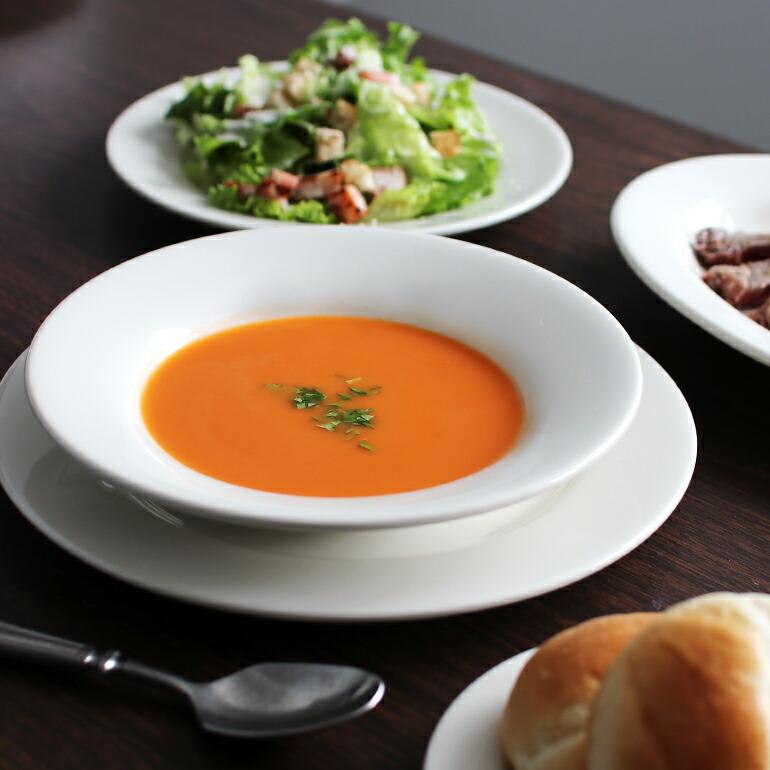 食器 アメリカ スープ プレート 22cm ダイナー ウェア 業務用 Tuxton タクストン Eggshell Soup Plate オフホワイト 磁器 | ブランド登録なし | 02