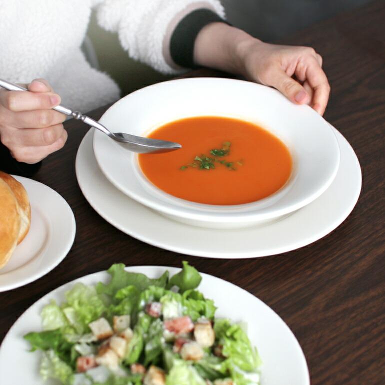 食器 アメリカ スープ プレート 22cm ダイナー ウェア 業務用 Tuxton タクストン Eggshell Soup Plate オフホワイト 磁器 | ブランド登録なし | 03