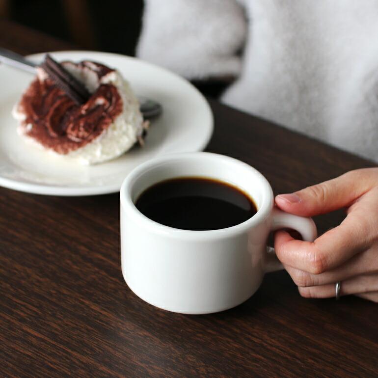食器 アメリカ マグカップ スタッキング 200ml ダイナー ウェア 業務用 Tuxton タクストン Eggshell Stackable Cup オフホワイト 磁器 | ブランド登録なし | 03