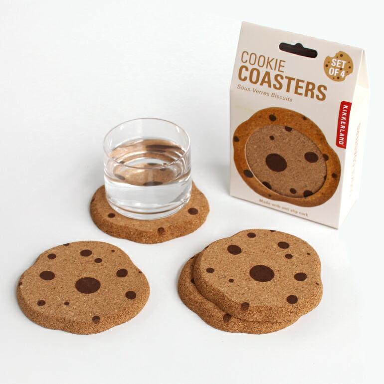 コースター おしゃれ コルク クッキー ギフト セット KIKKERLAND キッカーランド Cookie Coasters  4個入 | KIKKERLAND