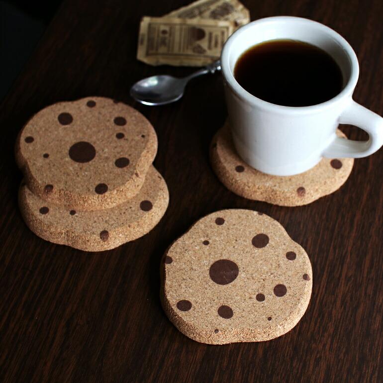 コースター おしゃれ コルク クッキー ギフト セット KIKKERLAND キッカーランド Cookie Coasters  4個入 | KIKKERLAND | 03