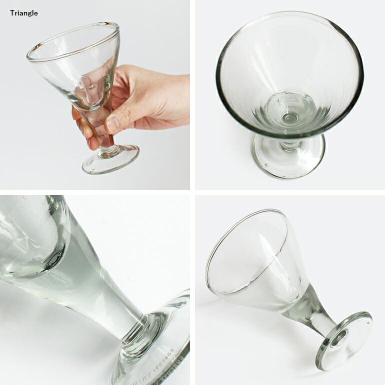 デザートカップ ガラス グラス PUEBCO プエブコ 手吹き ハンドメイド BLOW GLASS DESSERT CUP Round Triangle | PUEBCO | 06