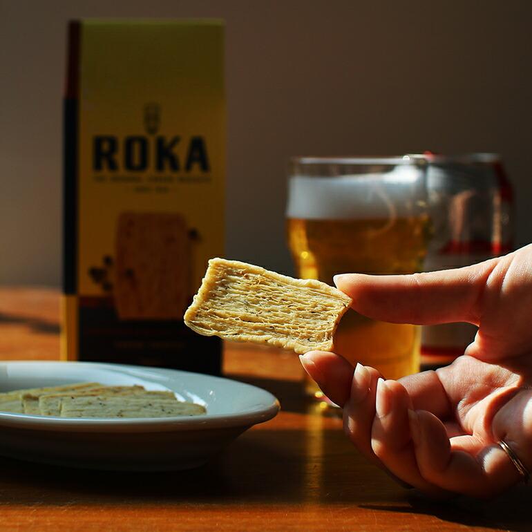 チーズスナック チェダーチーズ おつまみ お菓子 パイ生地 オランダ ブラックペッパー ROKA ロカ チーズクリスプ 70g | ブランド登録なし | 01