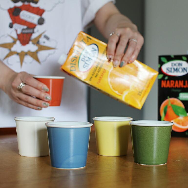 波佐見焼 セット カップ コップ タンブラー 陶器 100ml 電子レンジ 食洗器対応 紙コップ マット Paper Cup Small set 5色セット | ブランド登録なし | 05