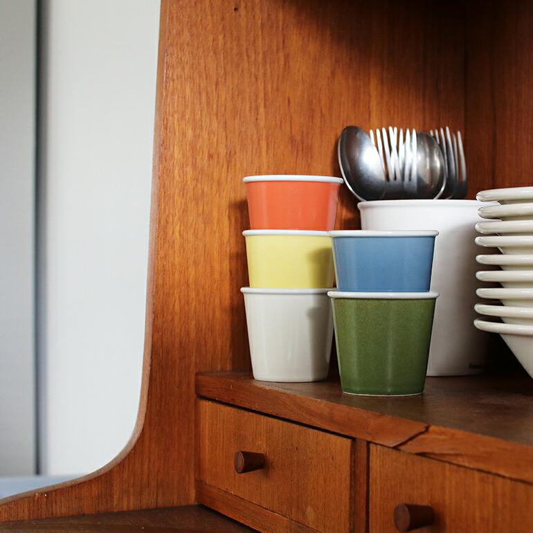 波佐見焼 セット カップ コップ タンブラー 陶器 100ml 電子レンジ 食洗器対応 紙コップ マット Paper Cup Small set 5色セット | ブランド登録なし | 06