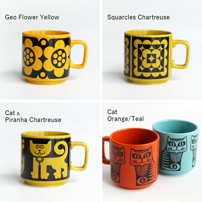 マグカップ 陶器 330ml 電子レンジ 食洗機 ホーンジー イギリス ミッドセンチュリー 復刻 レトロ ネコ 花 Magpie x HORNSEA マグパイ Hornsea Mug | ブランド登録なし | 07